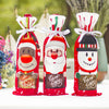 Image of Christmas Wine Bottle Cover Christmas Decorations for Home Santa Claus Stocking Gift Holders Xmas New Year 2019 Decor