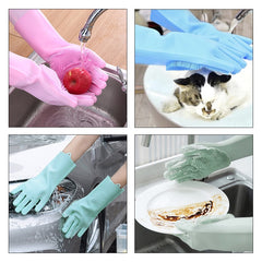 Multifunction Silicone Cleaning Gloves Magic Silicone Dish Washing Gloves