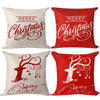 Image of Merry Christmas Decoration For Home Santa Claus Reindeer Pillow Case