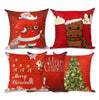 Image of Merry Christmas Decoration For Home Santa Claus Reindeer Pillow Case