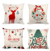 Image of Merry Christmas Decoration For Home Santa Claus Reindeer Pillow Case