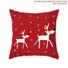 Image of Merry Christmas Decoration For Home Santa Claus Reindeer Pillow Case