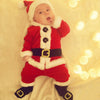 Image of Baby Christmas Clothes 4PCS Newborn Infant Baby Santa Christmas Tops+Pants+Hat+Socks Outfit Set Costume Xmas Winter Clothing