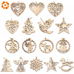 Vintage Christmas Wooden Pendants Ornaments